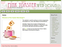 Tablet Screenshot of pinktoasterwebdesign.com